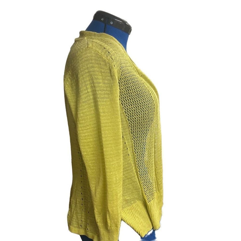 ALFANI Women’s Shrug Sweater‎ Cardigan Green Size PM Linen Blend